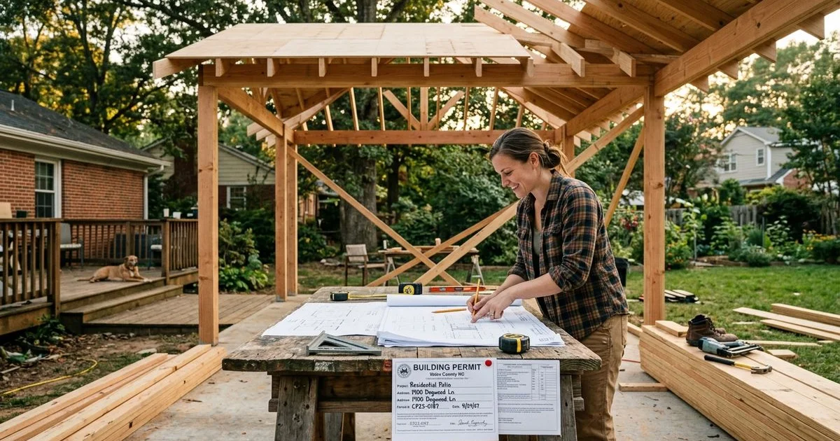Building permit guide for covered patios in Wake County