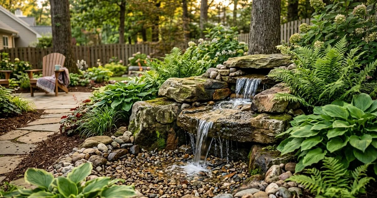 Pondless waterfall benefits for Raleigh homeowners